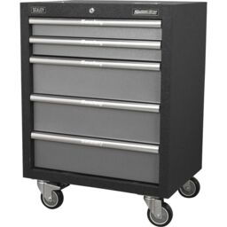Loops 650mm Modular 5 Drawer Mobile Cabinet - Ball Bearing Slides - Swivel Castors - thumbnail 5