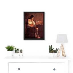 Artery8 Painting La Tour Mary Magdalene Old Master Artwork Framed Wall Art Print A4 in Black - thumbnail 2