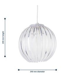 First Choice Lighting Craw - Clear Acrylic Pendant Shade - thumbnail 5