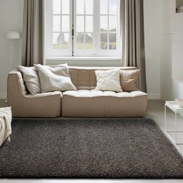 The Rug Shop UK Charcoal Modern Plain Easy To Clean Charcoal Area Rug - Size: 160 cm x 230 cm - image 1