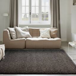 The Rug Shop UK Charcoal Modern Plain Easy To Clean Charcoal Area Rug - Size: 160 cm x 230 cm - thumbnail 1