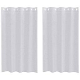 Berkfield Home Full Curtains with Curtains 2 pcs Light gray 140 x 175 cm Polyester in Light Grey - thumbnail 3