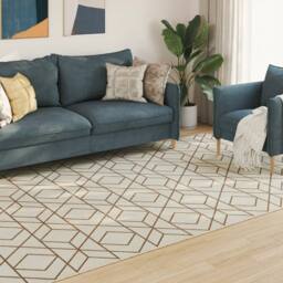 Berkfield Home Indoor & Outdoor Rug Short Pile Multicolour 190x300 cm Anti Slip in Beige - Size: Medium - thumbnail 6