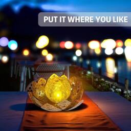 KORVIXA Solar Powered Lotus Flower Lights in Brown - Size: 0.6m2 - thumbnail 5