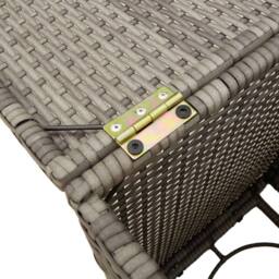 Berkfield Home Propane Tank Cover Table Grey 40x40x60 cm Poly Rattan - Size: 40 x 40 x 60 cm - thumbnail 9