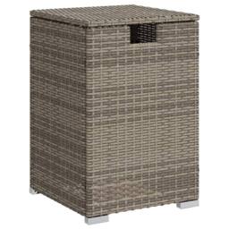 Berkfield Home Propane Tank Cover Table Grey 40x40x60 cm Poly Rattan - Size: 40 x 40 x 60 cm - thumbnail 2