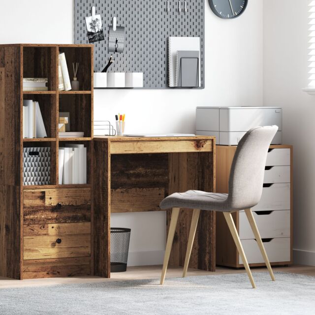 Berkfield Home Writing Desk Old wood MDF 70 x 50 x 76 cm Simple Writing Desk in Brown - image 1
