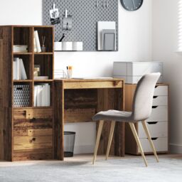 Berkfield Home Writing Desk Old wood MDF 70 x 50 x 76 cm Simple Writing Desk in Brown - thumbnail 1