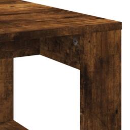 Berkfield Home Coffee Table Smoked Oak 102x50x35 cm Engineered Wood in Brown - Size: 102 x 50 x 35 cm - thumbnail 7