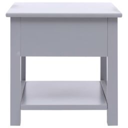 Berkfield Home Side Table Grey 40x40x40 cm Paulownia Wood - Size: 40 x 40 x 40 cm - thumbnail 3