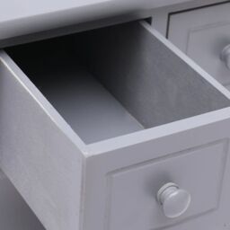 Berkfield Home Side Table Grey 40x40x40 cm Paulownia Wood - Size: 40 x 40 x 40 cm - thumbnail 6