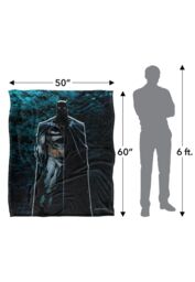 Batman Blanket, 152x127 cm, Batcave Silhouette Silky Touch Super Soft Throw Blanket in White - Size: 152x127 cm - thumbnail 5