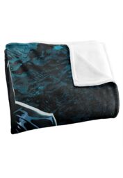 Batman Blanket, 152x127 cm, Batcave Silhouette Silky Touch Super Soft Throw Blanket in White - Size: 152x127 cm - thumbnail 3
