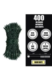VFM e-Store Christmas Lights 600 LED 18m Xmas Tree Fairy Cool in White - thumbnail 2