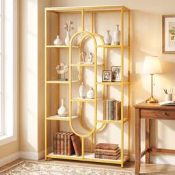 KORVIXA Modern Luxurious Display Rack 10-Tier in Gold - Size: 100 cm x 100 cm - thumbnail 4