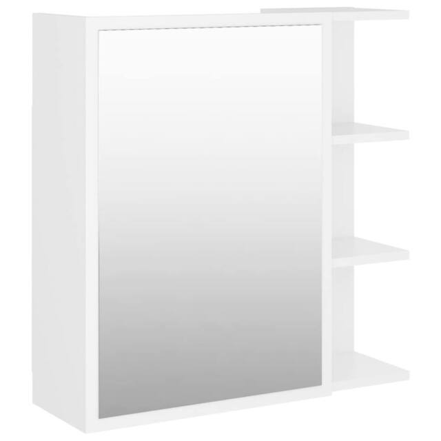 Berkfield Home Bathroom Mirror Cabinet White 62.5x20.5x64 cm Engineered Wood - image 1