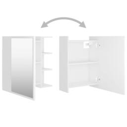 Berkfield Home Bathroom Mirror Cabinet White 62.5x20.5x64 cm Engineered Wood - thumbnail 9