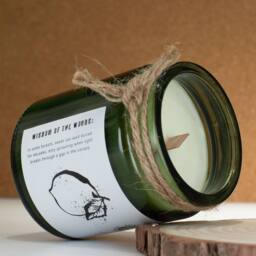 Serenityy Greenman Woodwick Soy Candle Cedar Citrus in Green - Size: 0.5m x 1m - thumbnail 3