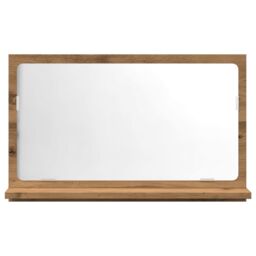 Berkfield Home Bathroom Mirror Cabinet Artisan Oak 60x11x37 cm Engineered Wood in Brown - Size: 60 x 11 x 37 cm - thumbnail 4