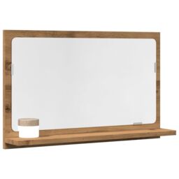 Berkfield Home Bathroom Mirror Cabinet Artisan Oak 60x11x37 cm Engineered Wood in Brown - Size: 60 x 11 x 37 cm
