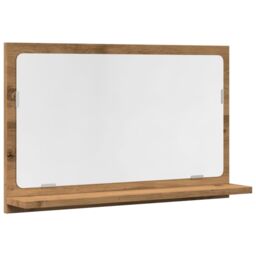 Berkfield Home Bathroom Mirror Cabinet Artisan Oak 60x11x37 cm Engineered Wood in Brown - Size: 60 x 11 x 37 cm - thumbnail 2