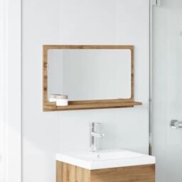 Berkfield Home Bathroom Mirror Cabinet Artisan Oak 60x11x37 cm Engineered Wood in Brown - Size: 60 x 11 x 37 cm - thumbnail 3