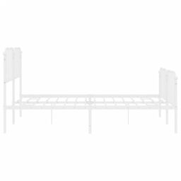 Berkfield Home Metal Bed Frame with Headboard & Footboard White 183x213 cm - thumbnail 6