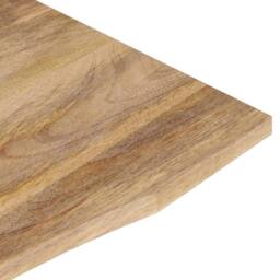 Berkfield Home Desk Top with Curve 90x60x2.5 cm Solid Wood Rough Mango in Brown - thumbnail 7