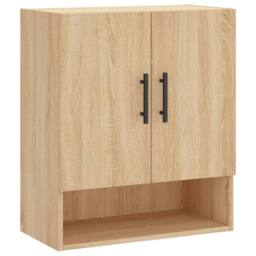 Berkfield Home Wall Cabinet Sonoma Oak 60x31x70 cm Engineered Wood in Light Tan - Size: 60 x 31 x 70 cm - thumbnail 1