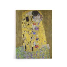 "Artery8 The Kiss Iconic Couple Painting Canvas Wall Art Print Klimt in Gold - Size: W18"" x H24""" - thumbnail 1