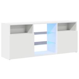 Berkfield Home TV Cabinet with LED Lights White 120x30x50 cm - Size: 120 x 30 x 50 cm - thumbnail 1