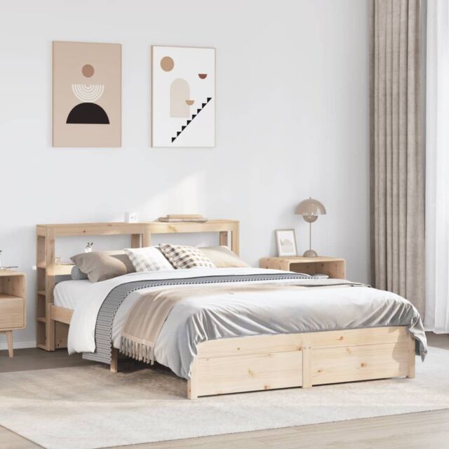 Berkfield Home Bed Frame with Headboard without Mattress 160x200 cm in Brown - image 1