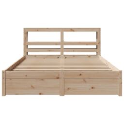 Berkfield Home Bed Frame with Headboard without Mattress 160x200 cm in Brown - thumbnail 4