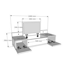 Destina Home Bertus Dressing Table Makeup Vanity Table with Mirror Wall Mounted with Storage in Light Oak - Size: 1 Pack - thumbnail 5