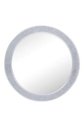 nielsen Lewis Crackle Mosaic Round Wall Mirror Silver 74cm - thumbnail 1