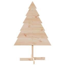 Berkfield Home Wooden Christmas Tree for Decoration 110 cm Solid Wood in Light Tan - thumbnail 3