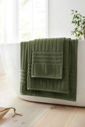 Bianca 'Hotel' Cotton Hand Towel in Olive - thumbnail 3