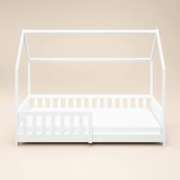 Flair Explorer Wooden Playhouse Bed with Rails in White - Size: Single - thumbnail 4