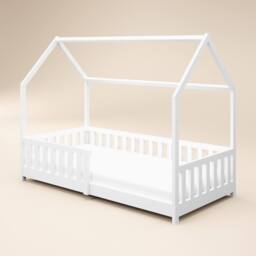 Flair Explorer Wooden Playhouse Bed with Rails in White - Size: Single - thumbnail 3
