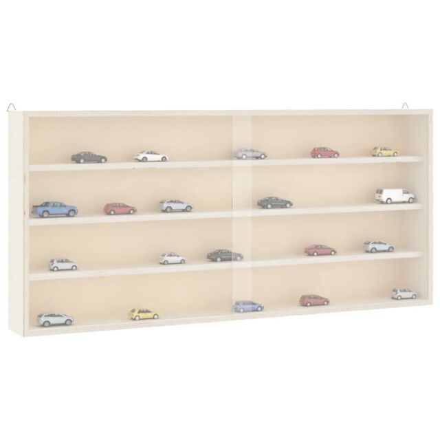 Berkfield Home Wall Display Cabinet with Doors 80x8.5x37 cm in Brown - image 1