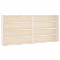Berkfield Home Wall Display Cabinet with Doors 80x8.5x37 cm in Brown - thumbnail 2