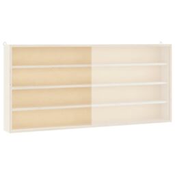 Berkfield Home Wall Display Cabinet with Doors 80x8.5x37 cm in Brown - thumbnail 4