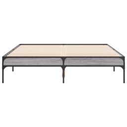 Berkfield Home Bed Frame without Mattress Grey Sonoma 135x190 cm Double - thumbnail 4
