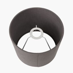 Ruma Dark Grey Self Lined Linen Tapered Cylinder Shade for Table & Floor Lamps - Size: 16 inches - thumbnail 4