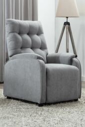 More4Homes Charlbury Fabric Pushback Recliner Armchair Sofa Fireside Chair in Grey - thumbnail 1