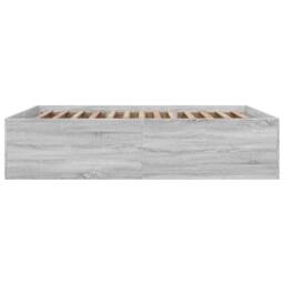 Berkfield Home Bed Frame without Mattress Grey Sonoma 150x200 cm King Size - thumbnail 5