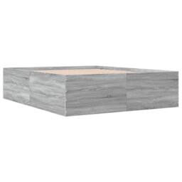 Berkfield Home Bed Frame without Mattress Grey Sonoma 150x200 cm King Size - thumbnail 3