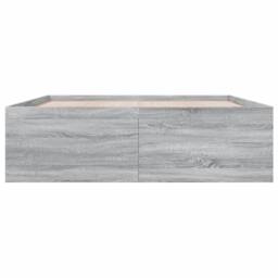 Berkfield Home Bed Frame without Mattress Grey Sonoma 150x200 cm King Size - thumbnail 4