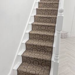 runrug Stair Runner Carpet - Durable, Non-Slip, 7mm - 'Bloom' in Light Brown - Size: 80 cm x 630 cm - thumbnail 5