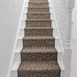 runrug Stair Runner Carpet - Durable, Non-Slip, 7mm - 'Bloom' in Light Brown - Size: 80 cm x 630 cm - thumbnail 3